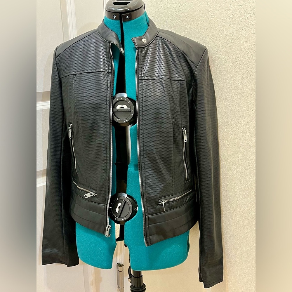 Women's Black Pleather Jacket